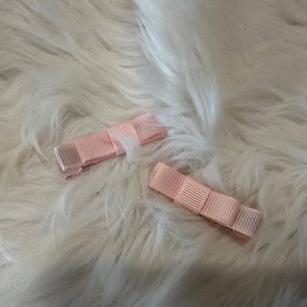 SET of 2" Light Pink Tuxedo Bow   7773  Handmade NWT Boutique